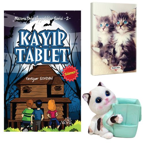 Kayıp Tablet - Maviş Kediler Planlama Defteri ve Sevimli Kedi Kalemlik