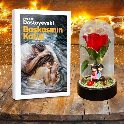 Kırmızı Gül ve Sevgililer Teraryum Hediye Seti - Başkasının Karısı Dün