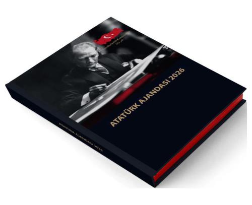 Kişiye Özel 2026 Atatürk Ciltli Ajanda ve Termos - Halkkitabevi