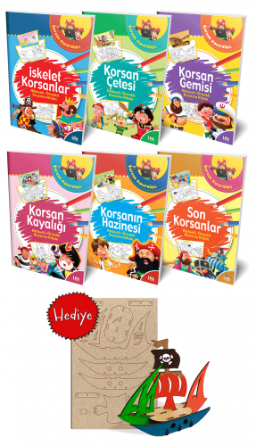 Korsanlar Boyama - Korsan Gemisi Maketi Hediyeli 6 Kitap