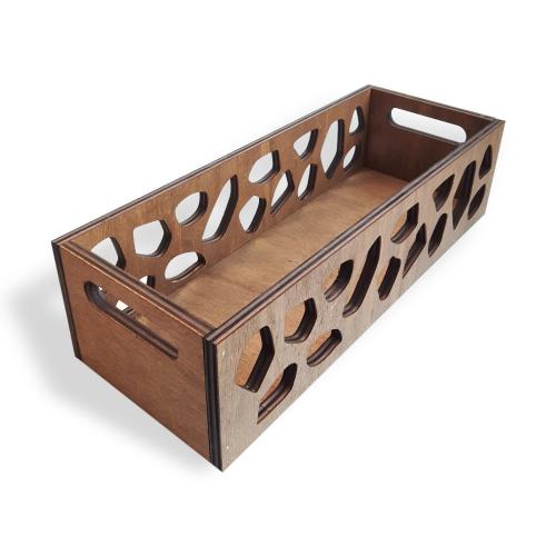 Leopar Desenli Ahşap Kasa - Halkkitabevi