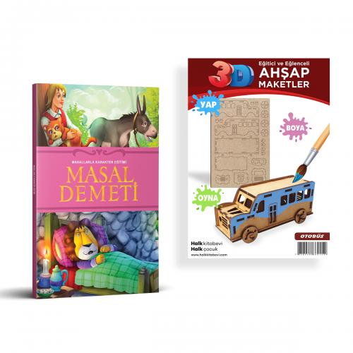 Masal Demeti + Otobüs Ahşap Boyama