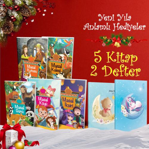 Masal Kitapları Seti - 5 Kitap  2 Defter -1