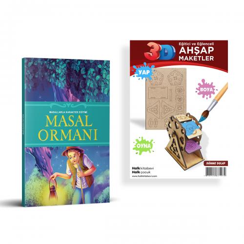 Masal Ormanı + Dönme Dolap Ahşap Boyama - Halkkitabevi