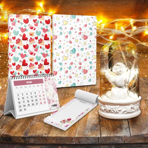 Melek Teraryum Seti - 2li Defter - Takvim - Bloknot - Halkkitabevi