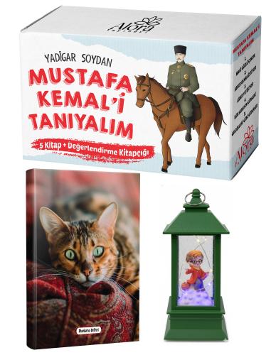 Mustafa Kemali Tanıyalım 5 Kitap - Şaşkın Kedi Planlama Defteri ve Harry Potter Temalı Fener Tipi Işıklı Kar Küresi