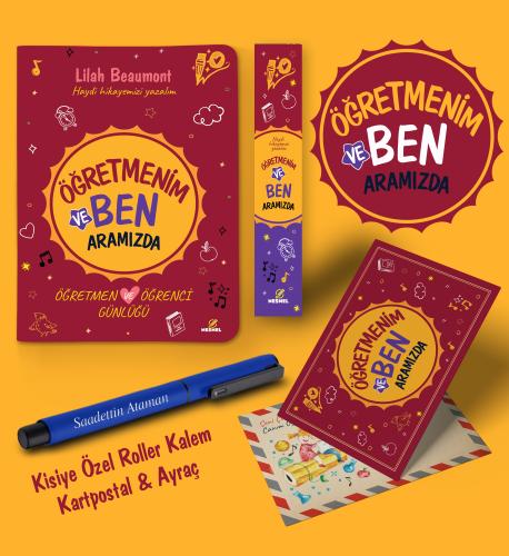 Öğretmenim ve Ben Aramızda Ayraç Kartpostal Kalem - Lacivert