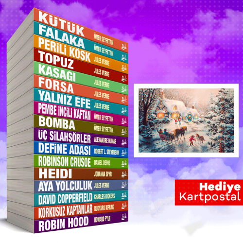 Okumayı Sevdiren Kitaplar 17 Kitap ve Kartpostal - Halkkitabevi
