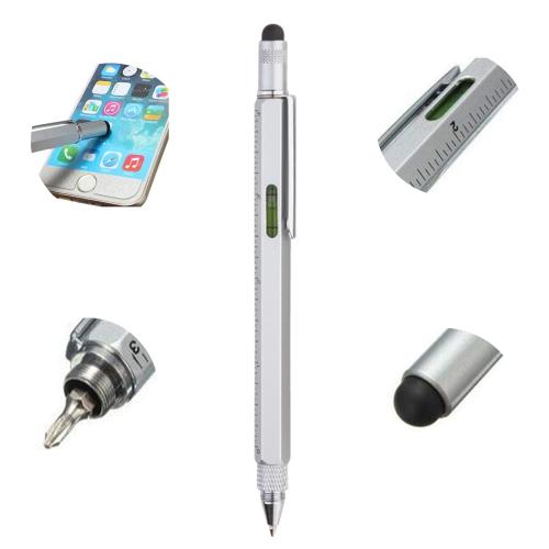 Su Terazili,Cetvelli ve Tornavidalı Mühendis Kalem Beyaz