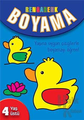 Rengarenk Boyama - 4 Yaş Üstü - Mavi Kitap - Halkkitabevi