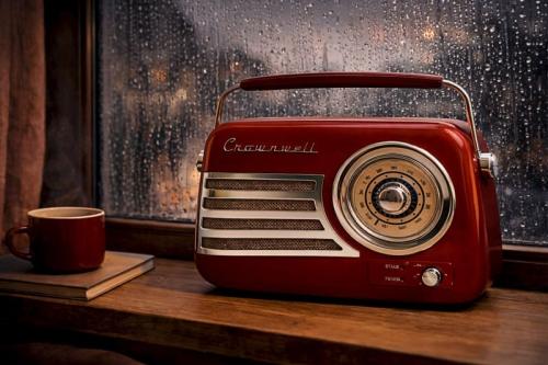 Retro Tasarımlı Bluetooth FM Radyo Kırmızı - Halkkitabevi