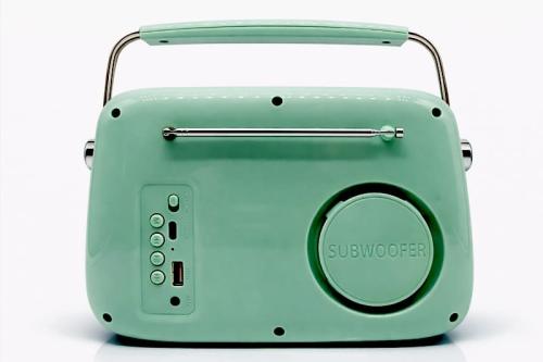 Retro Tasarımlı Bluetooth FM Radyo Mint Yeşil - Halkkitabevi