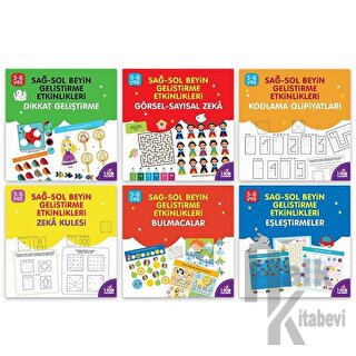 Sağ-Sol Beyin Geliştirme Etkinlikleri Seti 5-8 Yaş (6 Kitap Takım) - H