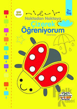 Sarı - Çizerek Öğreniyorum - Noktadan Noktaya - Halkkitabevi
