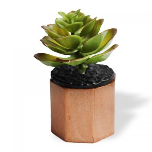 Sekizgen Silindir Beton Saksı, Bakır - Küçük Boy - Halkkitabevi