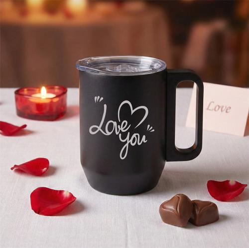 Sevgililer Gününe Özel - Love You Kulplu Bardak