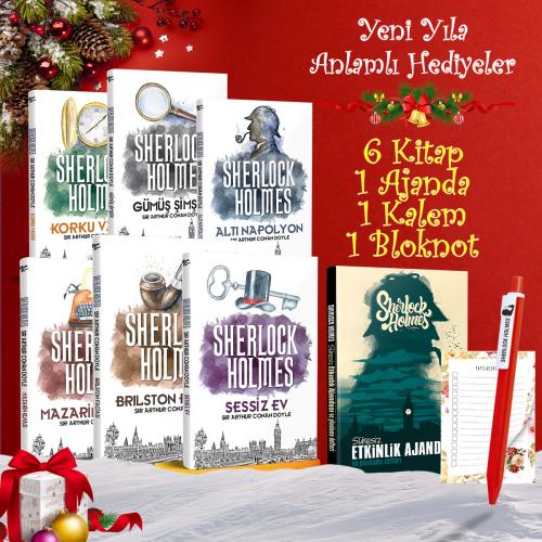 Sherlcok Holmes Seti - 6 Kitap 1 Ajanda 1 Defter 1 Bloknot -1 - Halkki