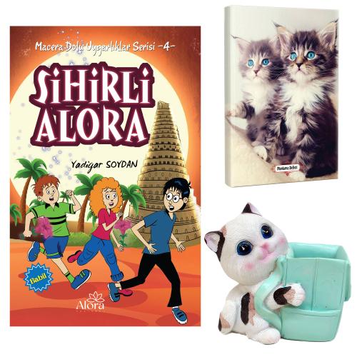 Sihirli Alora - Maviş Kediler Planlama Defteri ve Sevimli Kedi Kalemlik