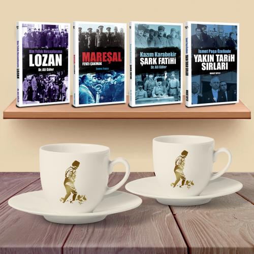Silah Arkadaşları Hediye Seti - Yaldızlı Kocatepe Fincan - Halkkitabev