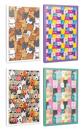 Sivri Kulaklar 4lü 64 Sayfa Çizgili Okul Defteri Seti -4