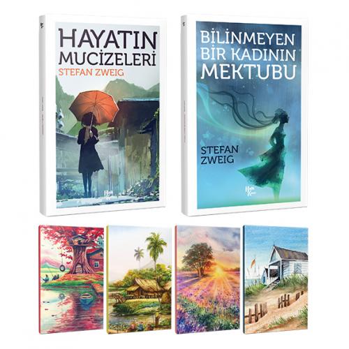 Stefan Zweig 2 Kitap Bir Arada ve 4 Defter -13 - Halkkitabevi