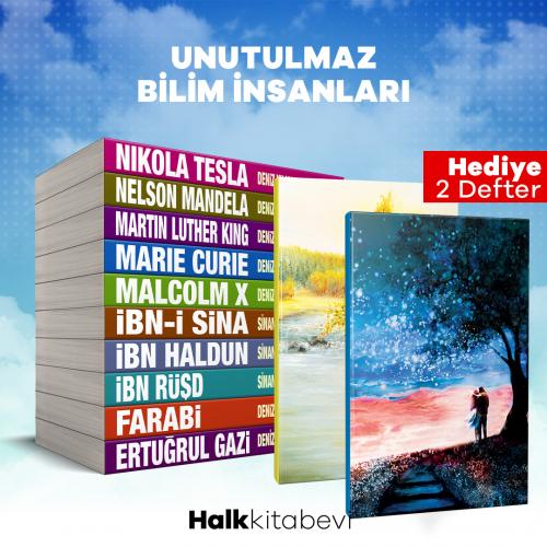Unutulmaz Bilim İnsanları 10 Kitap ve İkili Manzara Defter