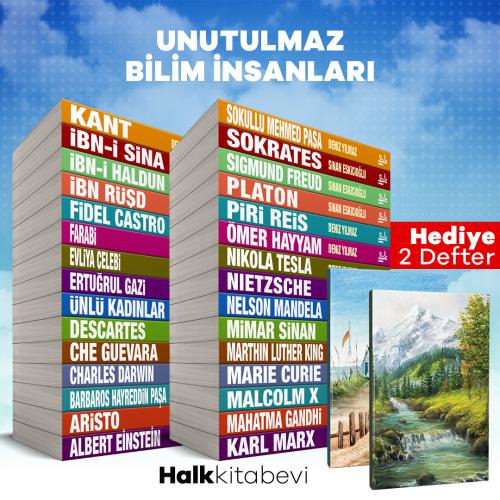 Unutulmaz Bilim İnsanları 30 Kitap ve İkili Manzara Defter