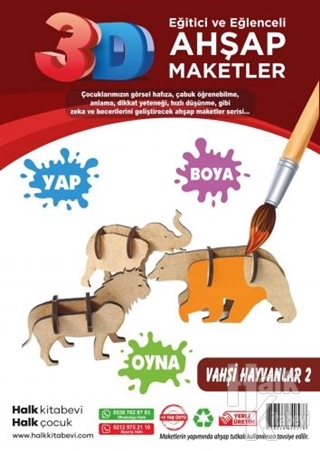 Vahşi Hayvanlar 2 Ahşap Maket
