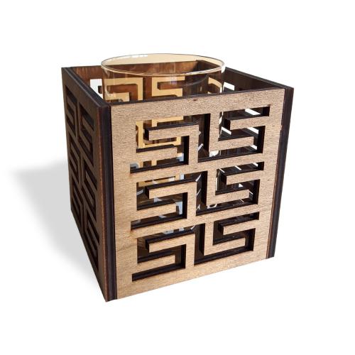 Versace Ahşap Kutu Mumluk - Halkkitabevi