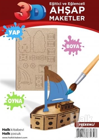Yelkenli Ahşap Maket - Halkkitabevi