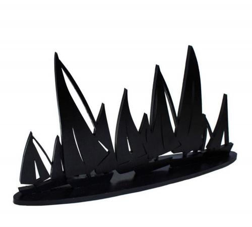 Yelkenli Ahşap Oda Süsü, Siyah - Halkkitabevi