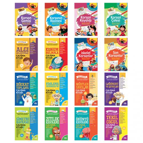 Zeka Soruları ve Korsanlar Boyama 16 Kitap